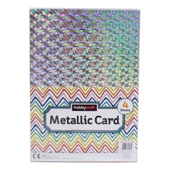 Foil Holographic Metallic Card A4 4 Pack