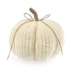 White Chenille Pumpkin 17cm