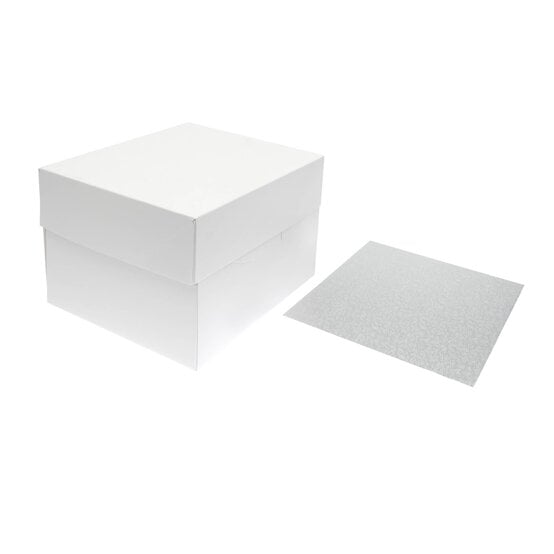 Square Cake Board and Box 8 Inches image number 1