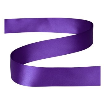 Purple Double-Faced Satin Ribbon 36mm x 5m