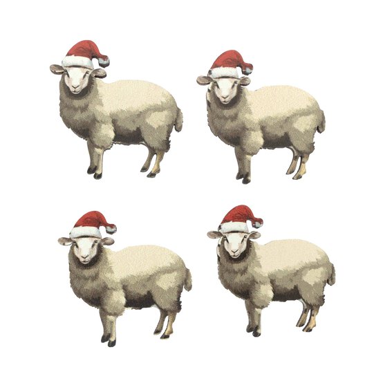 Sheep Wooden Toppers 4 Pack image number 1