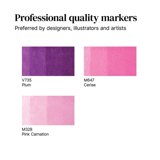 Winsor & Newton Pink Tones Promarkers 3 Pack image number 4