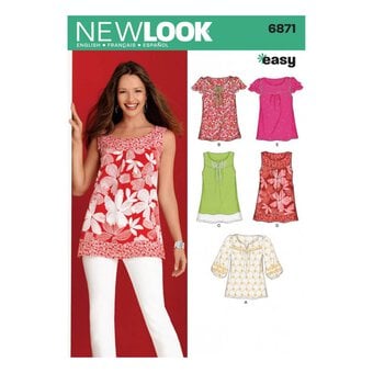 New Look Women's Top Sewing Pattern 6871