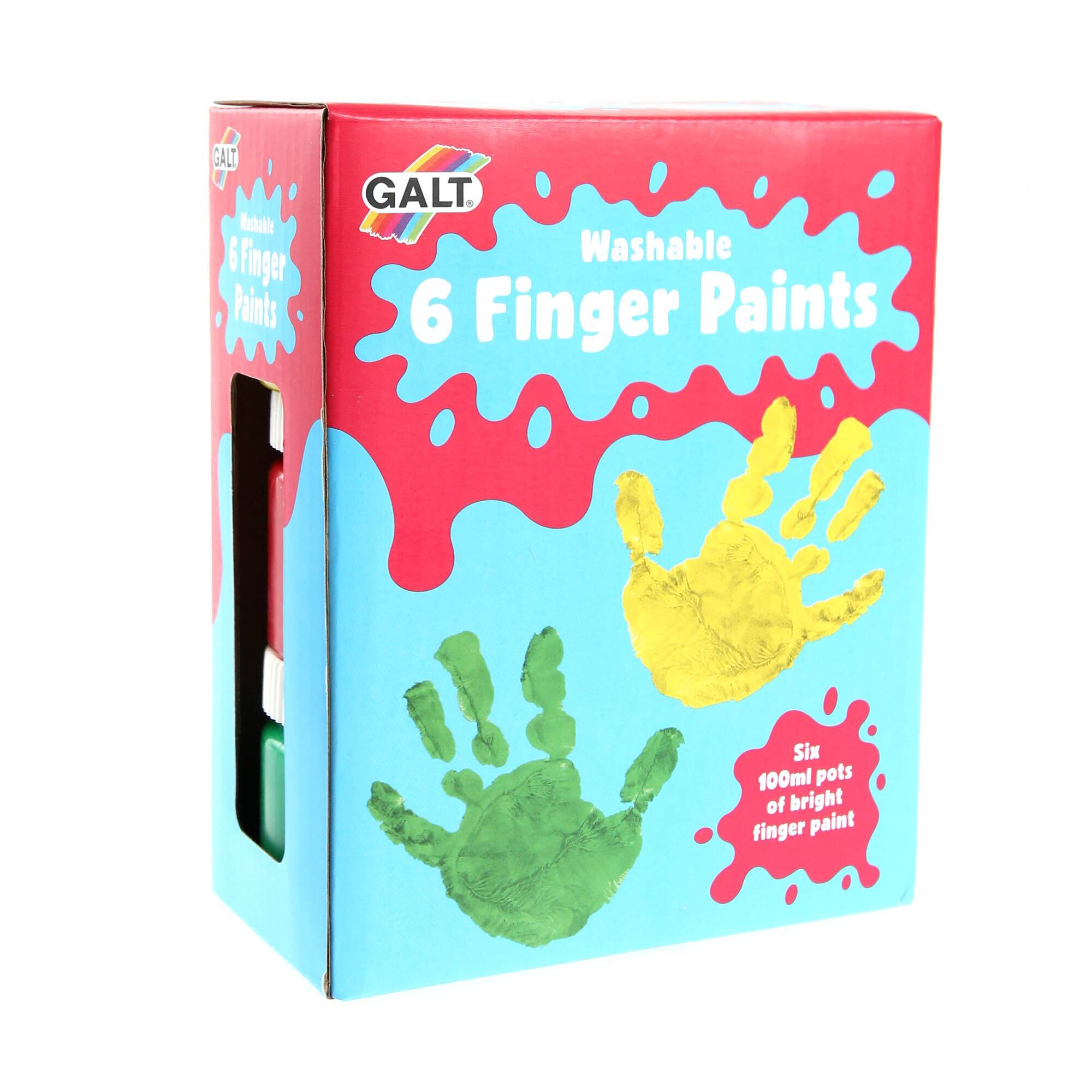 Galt Washable Finger Paints 100ml 6 Pack Hobbycraft