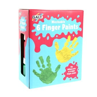 Galt Washable Finger Paints 100ml 6 Pack 