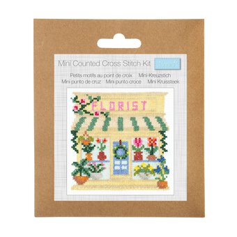 Trimits Florist Mini Cross Stitch Kit 13cm x 13cm