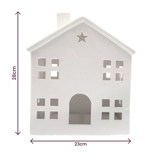 Large Glazed Ceramic House 28cm image number 5