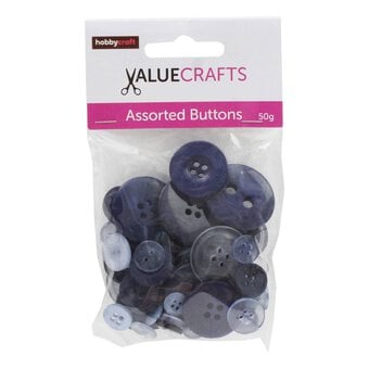 Dark Blue Buttons 50g