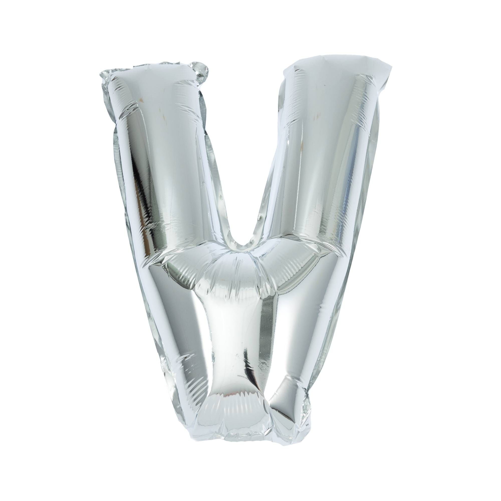 Unique Big Foil 'V' Letter Balloon - Silver, 34 Inches Tall - View #8
