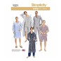 Simplicity Pyjamas and Robe Sewing Pattern 1021 (XS-XL) image number 1
