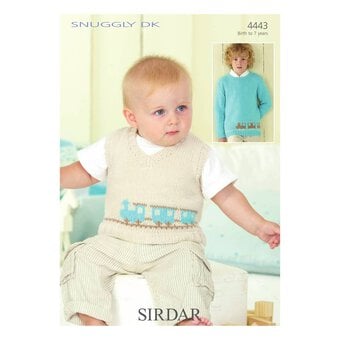 Sirdar Snuggly DK Boys' Train Tank and Sweater Digital Pattern 4443