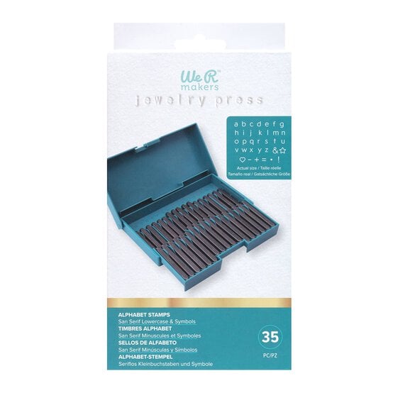 We R Makers Jewellery Press San Serif Lowercase Alphabet Stamps image number 1