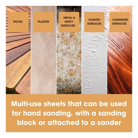 Furniture Clinic Assorted Sandpaper Sheets 23cm x 28cm 10 Pack image number 5