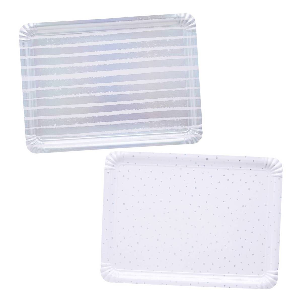 Iridescent Paper Serving Trays 4 Pack Hobbycraft