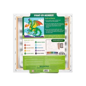 Colorific Canvas Fantastic Dragon Paint by Numbers Kit image number 5