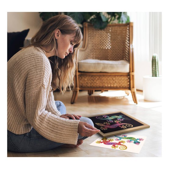 Kitfix Geckos Sequin Art Blue Premium Kit image number 5