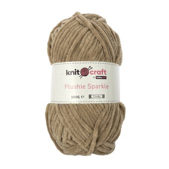 Knitcraft Brown Plushie Sparkle Yarn 100g