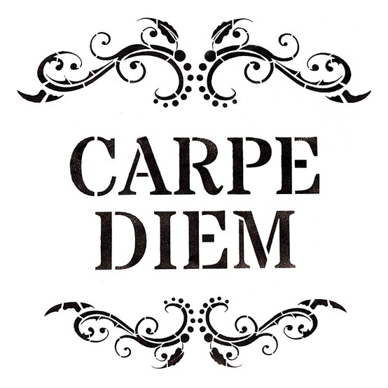 Carpe Diem Stencil 25cm x 25cm  image number 2