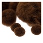 Dark Brown Pom Poms 60 Pack image number 3
