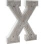 White Washed Wooden LED Letter X 21cm image number 3