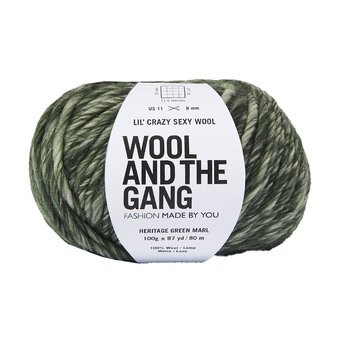 Wool and the Gang Heritage Green Lil&rsquo; Crazy Sexy Wool Marl 100g