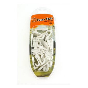 X Large Hard Wall Picture Hooks 20 Pack