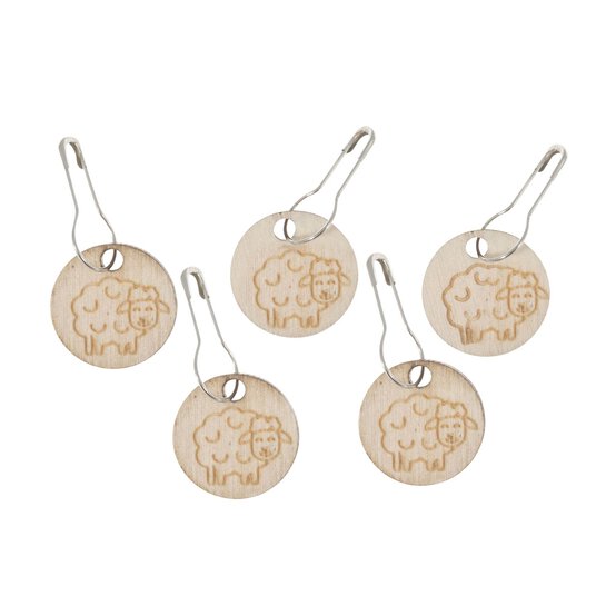 Assorted Milward Wooden Stitch Markers 10 Pack image number 5