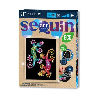 Kitfix Geckos Sequin Art Blue Premium Kit