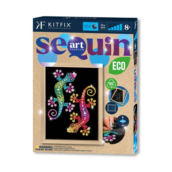Kitfix Geckos Sequin Art Blue Premium Kit image number 1