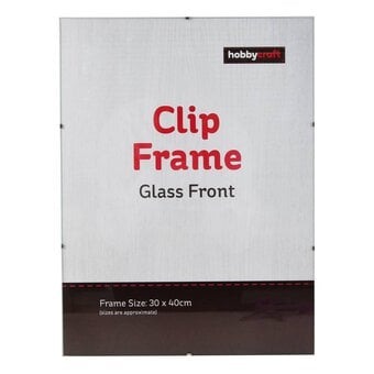 Glass Clip Frame 30cm x 40cm
