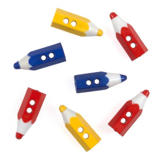 Trimits Pencil Craft Buttons 7 Pieces image number 1