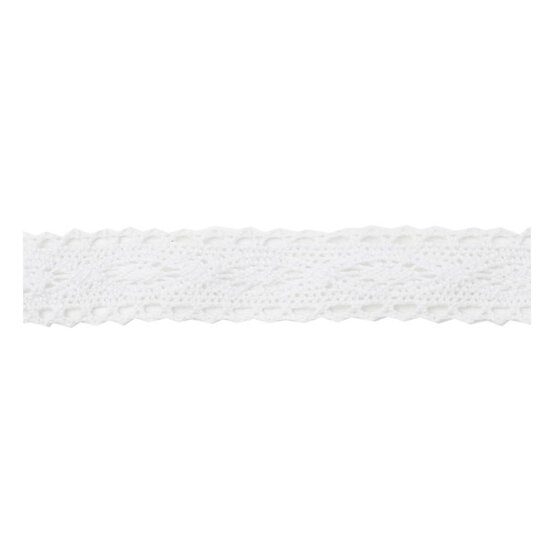 White Cotton Lace Ribbon 20mm x 5m