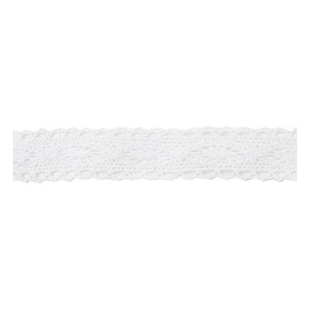 White Cotton Lace Ribbon 20mm x 5m image number 2
