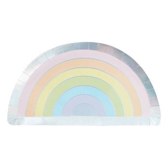 Ginger Ray Pastel Rainbow Paper Plates 8 Pack