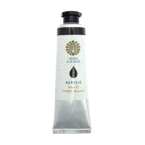 Shore & Marsh Ivory Black Acrylic Paint 59ml image number 1