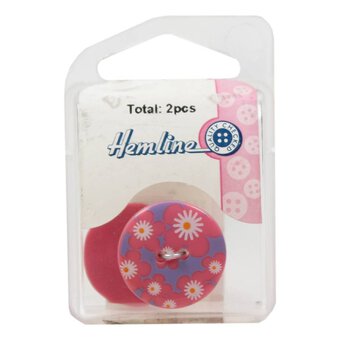 Hemline Assorted Novelty Patterned Button  2 Pack