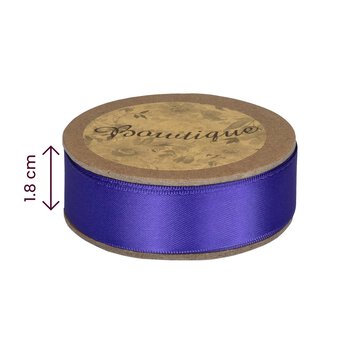 Purple Double-Faced Satin Ribbon 18mm x 5m image number 4