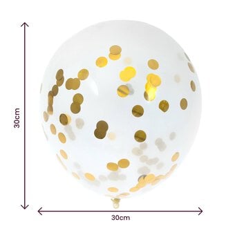 Gold Confetti Balloons 6 Pack image number 2