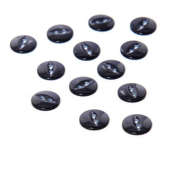 Hemline Blue Basic Fish Eye Button 13 Pack image number 1