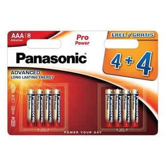 Panasonic Pro Power Gold AAA Batteries 8 Pack
