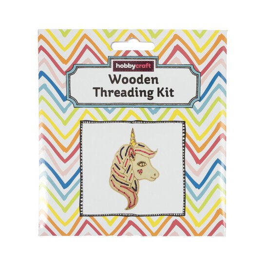 Unicorn Head Wooden Threading Kit image number 3