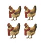 Christmas Chicken Card Toppers 4 Pack image number 1