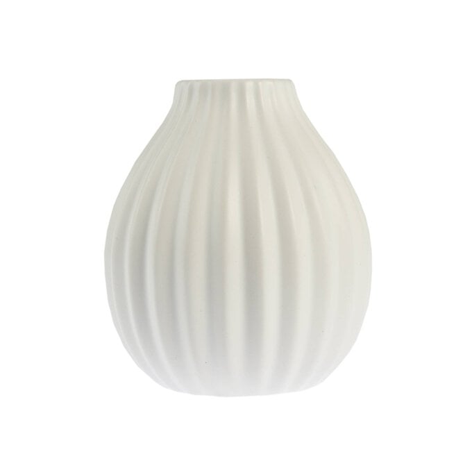 Ceramic Tear-Shaped Wavy Vase 12cm image number 1