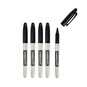 Black Fine Permanent Markers 5 Pack image number 1