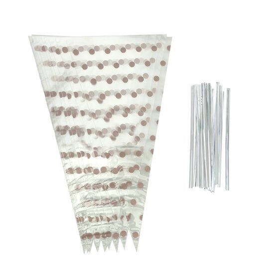 Whisk Rose Gold Spot Cone Bags 10 Pack  image number 1