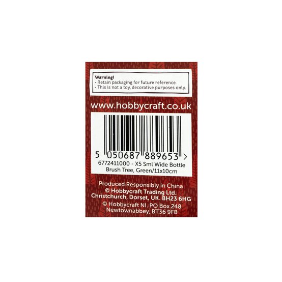 Wide Green Bottle Brush Tree 11cm image number 4