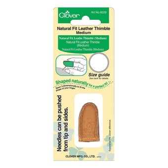 Clover Medium Natural Fit Leather Thimble