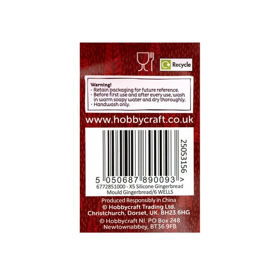 Silicone Gingerbread Mould 6 Wells  image number 3