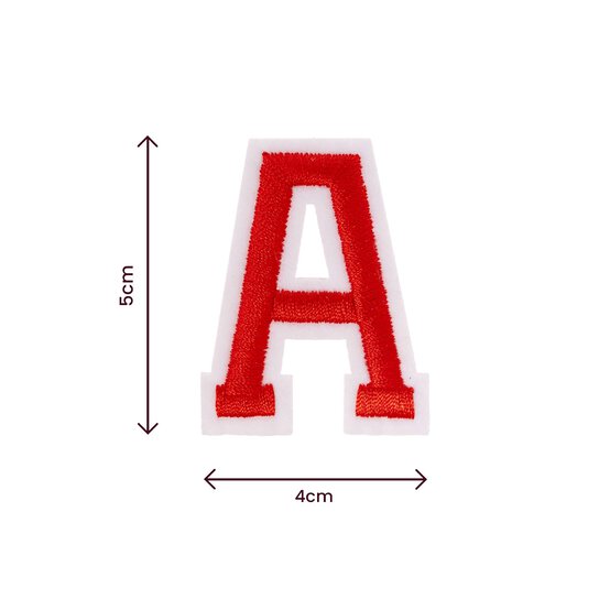 Red Alphabet Fabric Letters 26 Pack image number 4