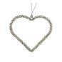 Silver Diamante Hanging Heart 10cm image number 1